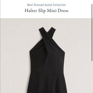 NWT - Abercrombie Halter Slip Mini Dress - SZ L